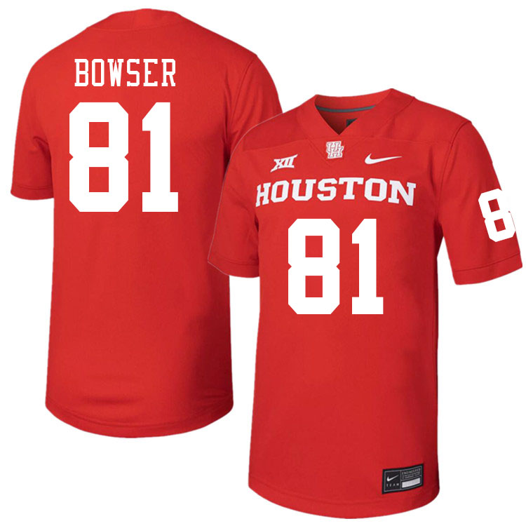 Houston Cougars #81 Tyus Bowser College Football Jerseys Stitched Sale-Red